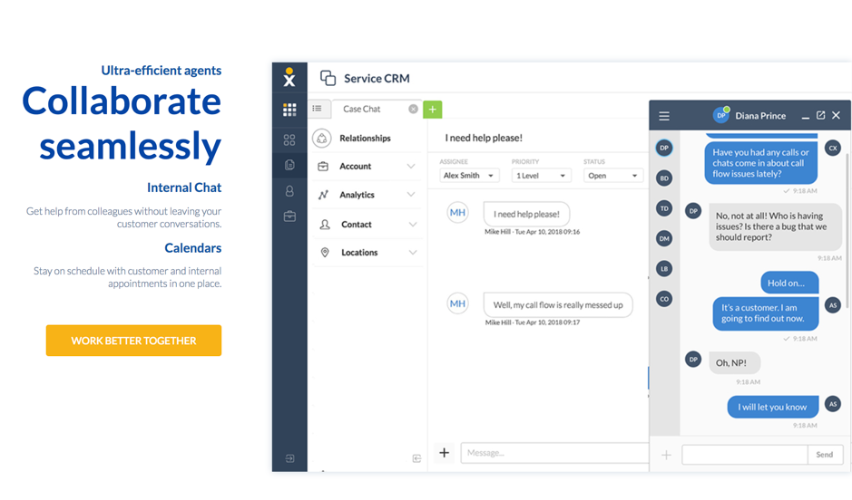 screenshot of Nextiva CRM